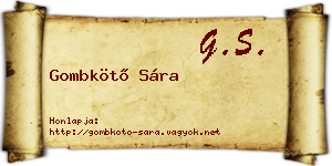 Gombkötő Sára névjegykártya